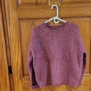 RACHEL Rachel Roy Textured Knit Sweater in Berry